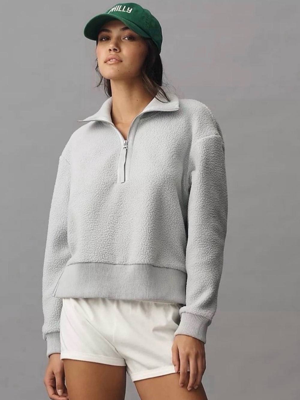 Varley Light Blue Roselle Half-Zip Pullover Fleece Sweatshirt Large